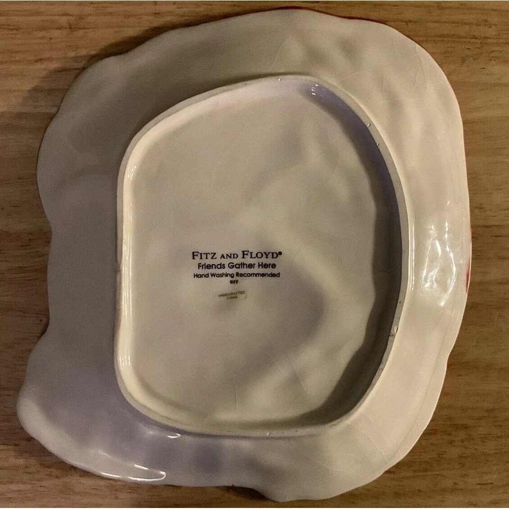 Fitz And Floyd Friends Gather Here‎ Snowman Cookie Plate